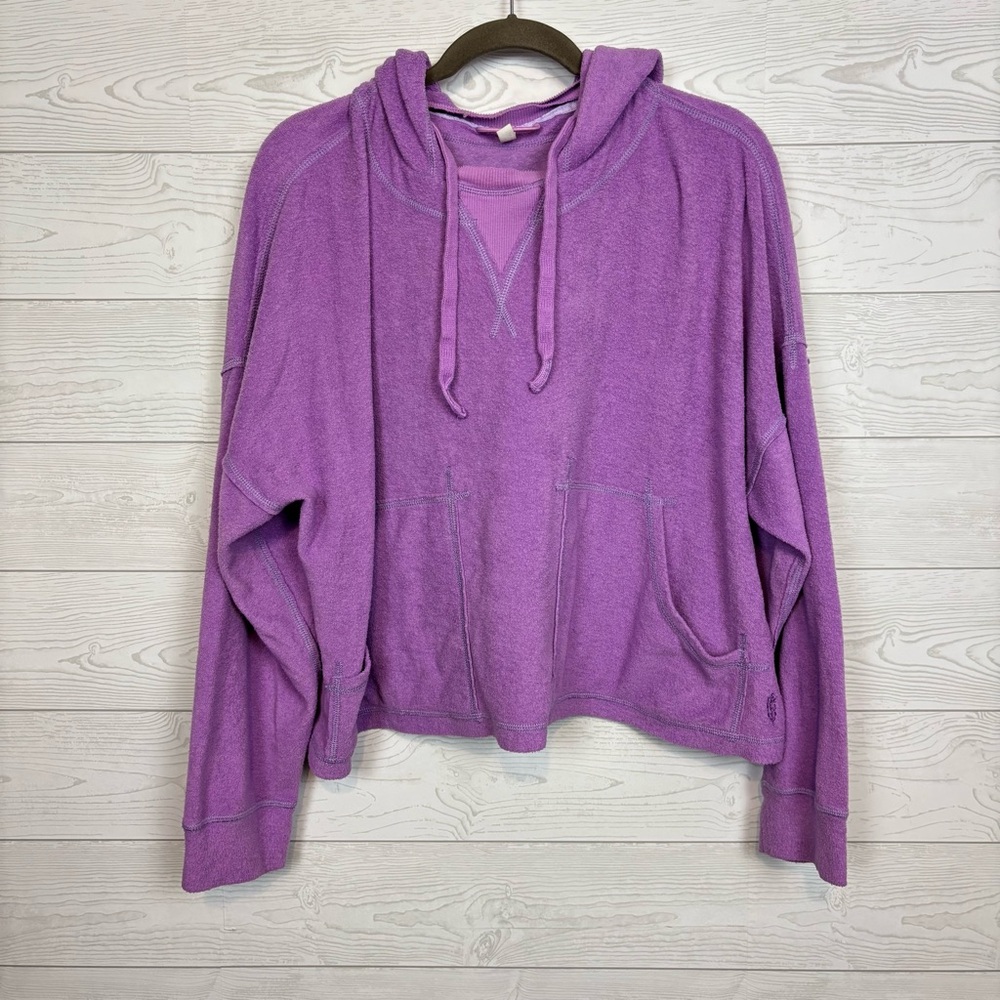 Free People Movement Purple Radiant Hoodie Pullover Size Medium Cozy - Picture 2 of 11